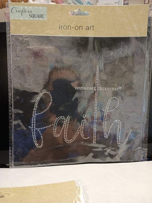 Iron on art faith