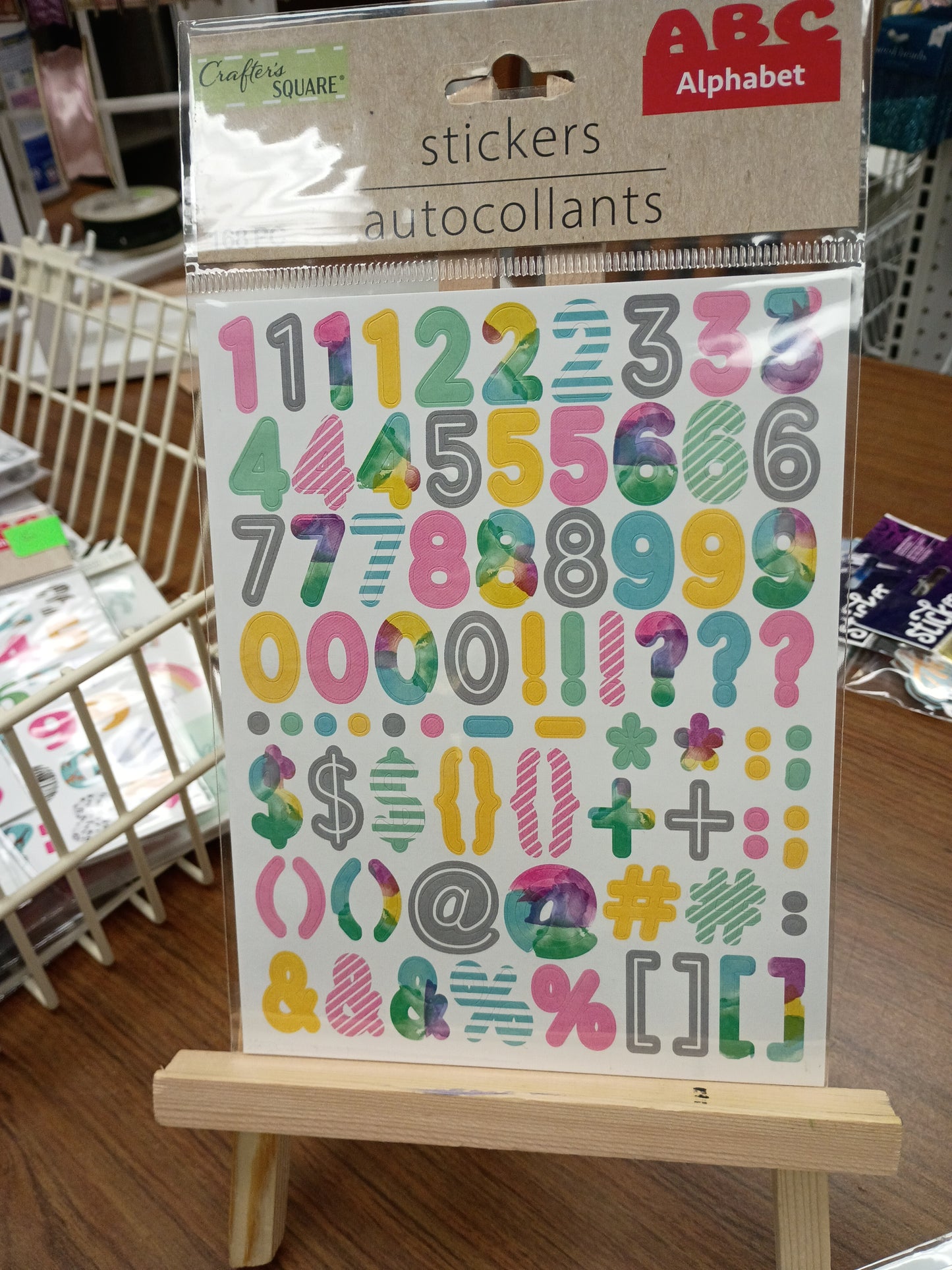 Numbers stickers puffy