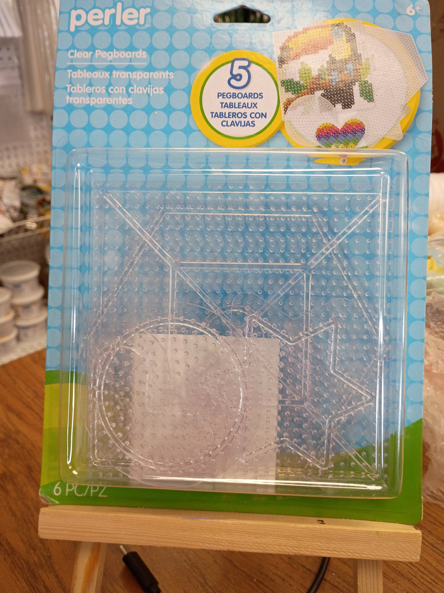 Clear pegboard