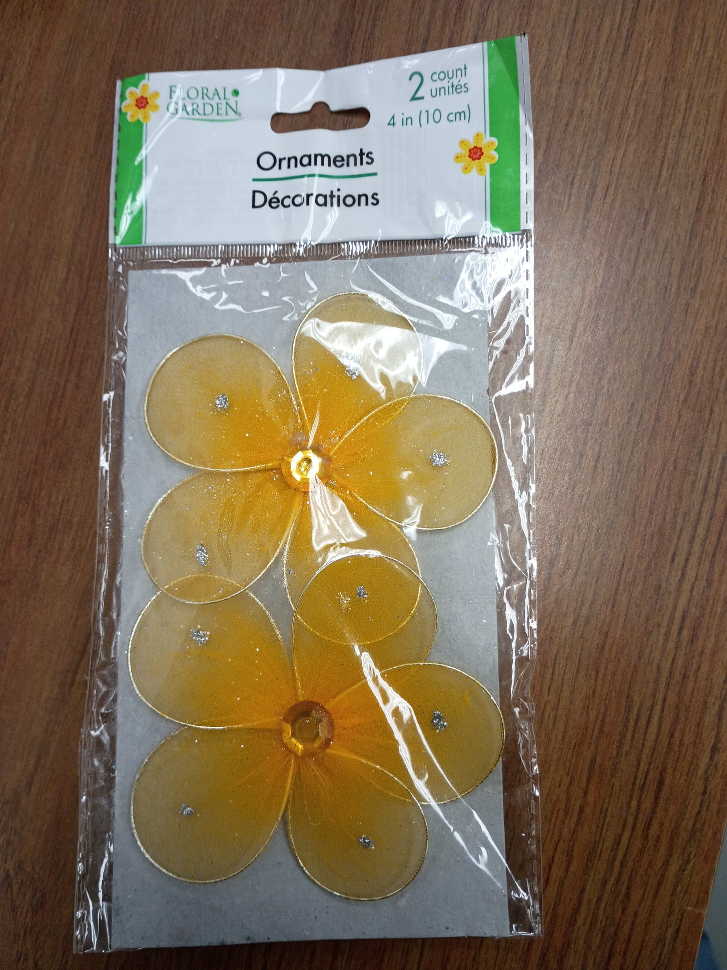 Yellow flower ornament
