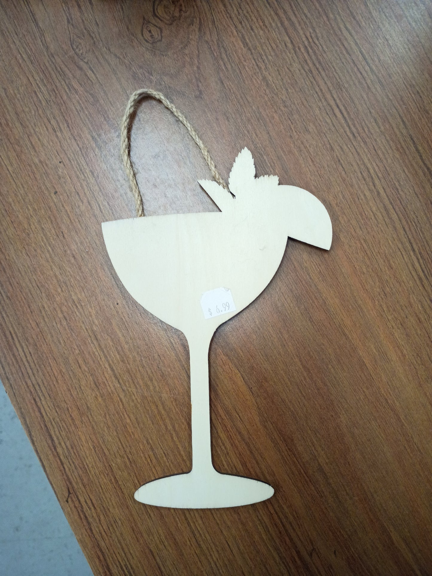 Wooden margarita glass diy craft