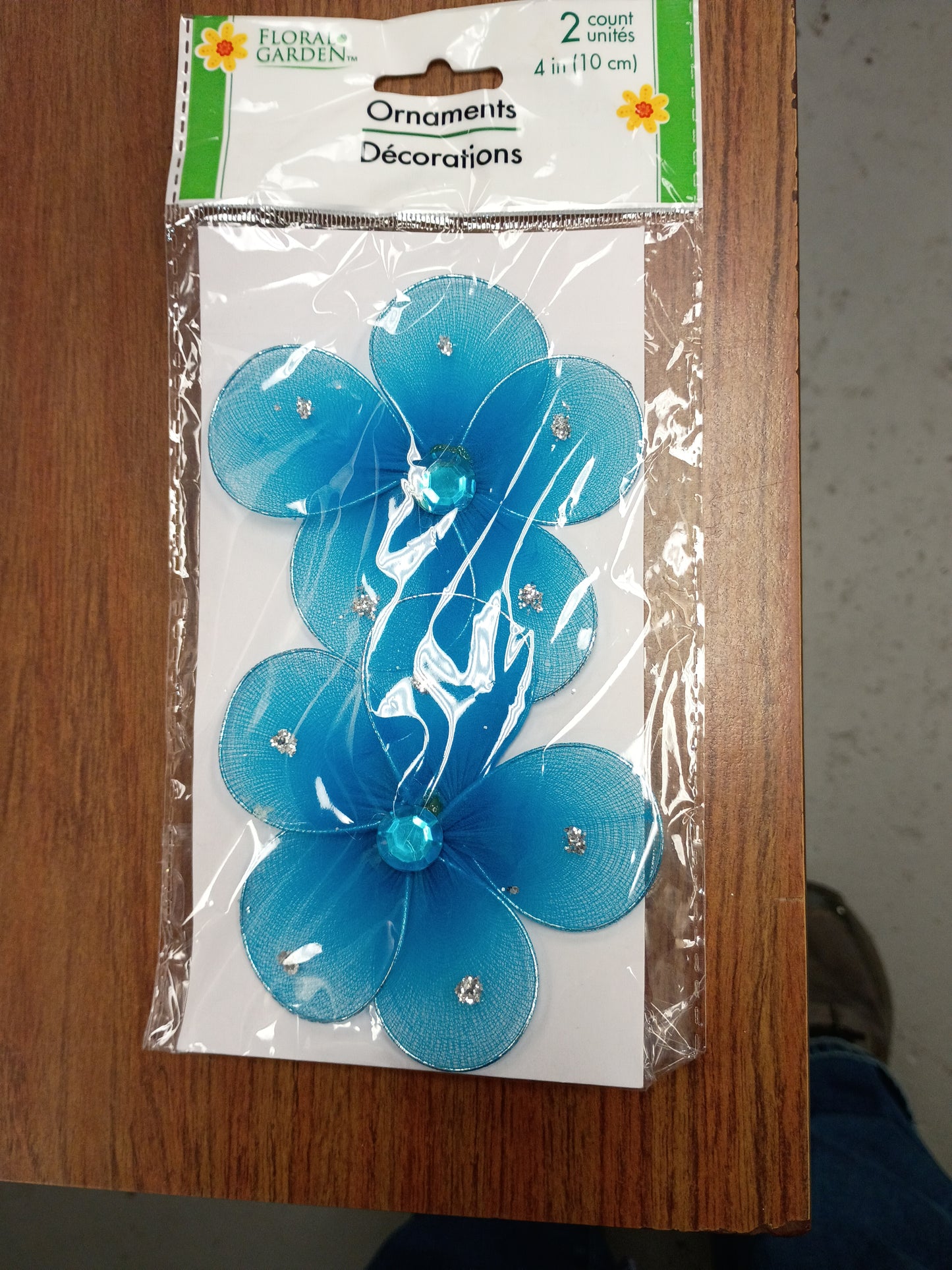 Auqa blue flowers