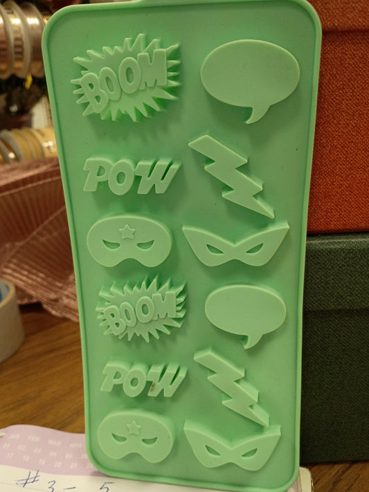 Silicone candy molds (super hero