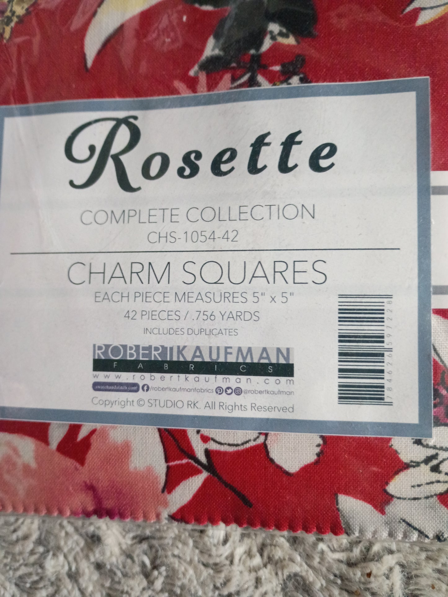 Charm squares 5"X5"