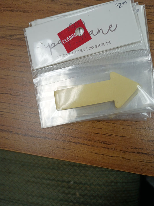 Sticky notes arrow