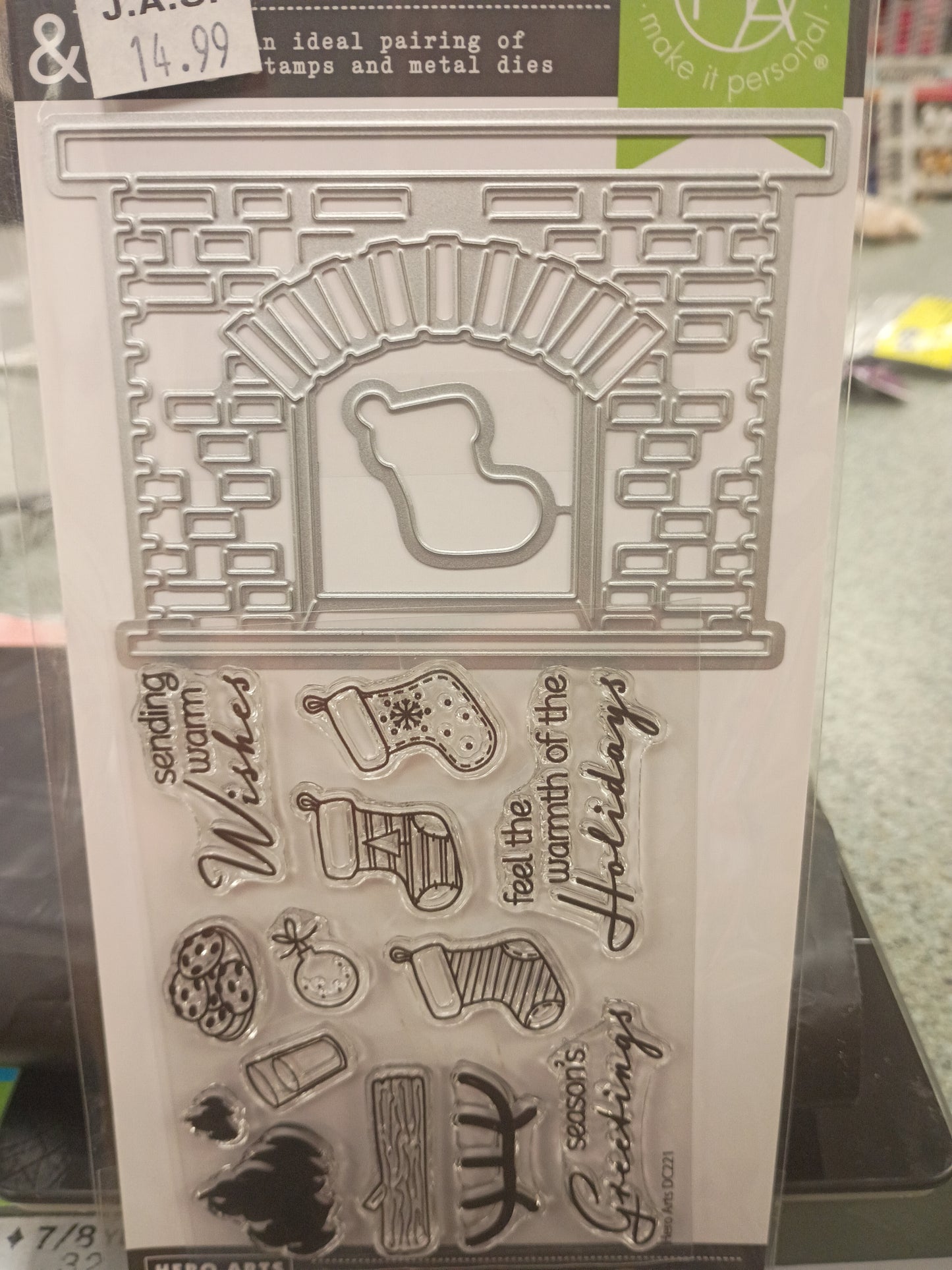 Winter hearth stamp & cut