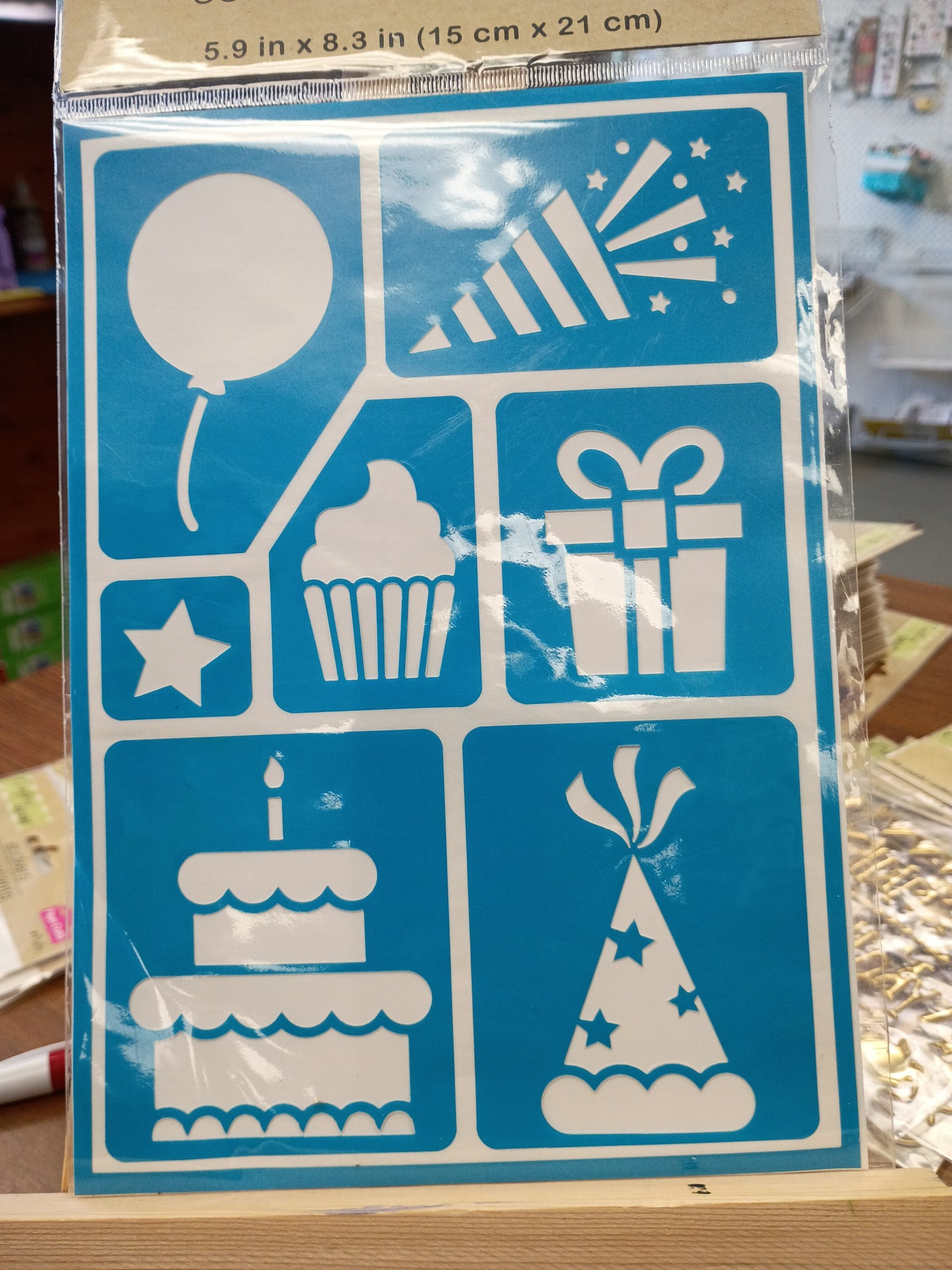 Birthday Stencils self adhesive