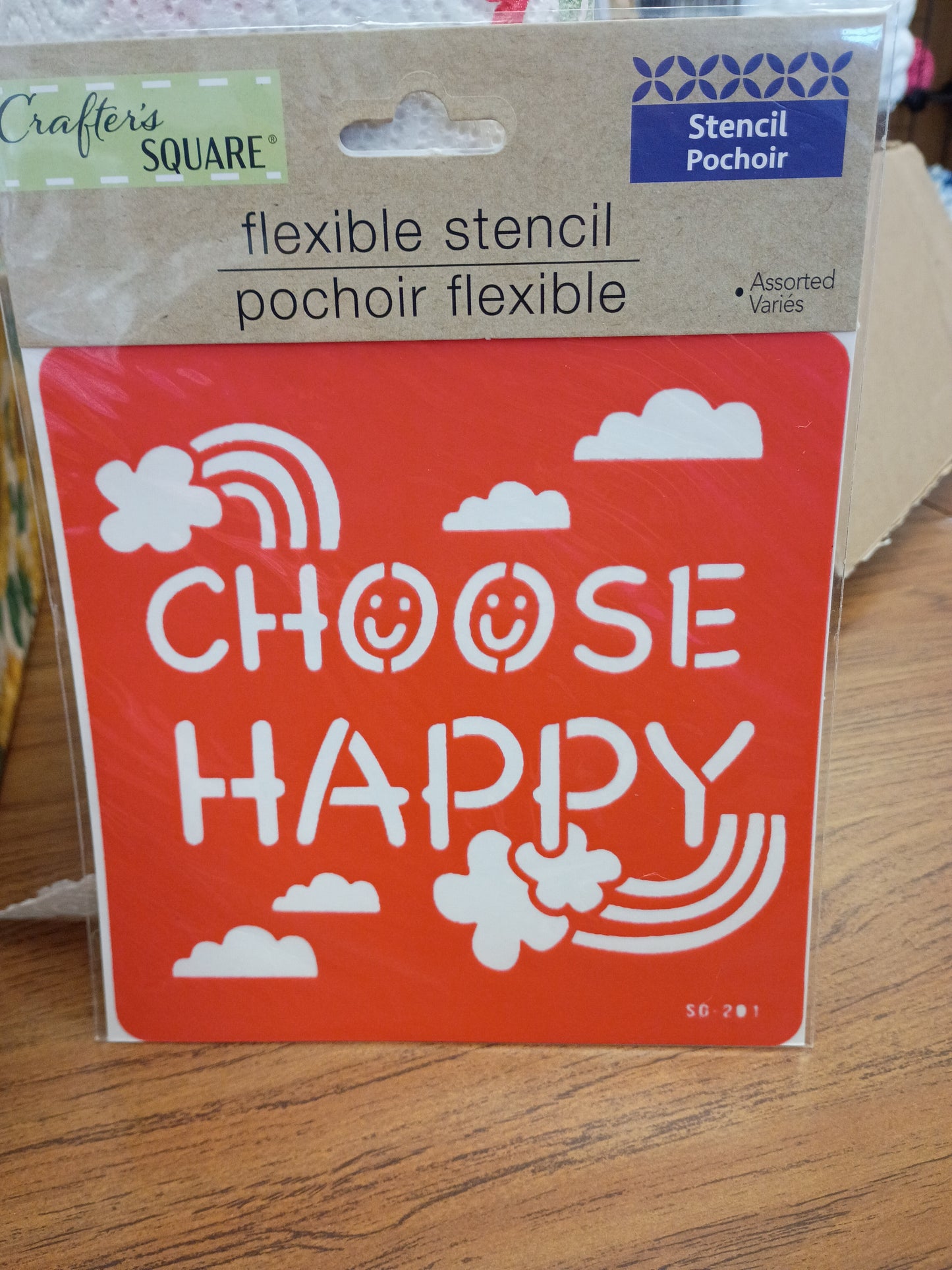 Choose Happy Flexible Stencil