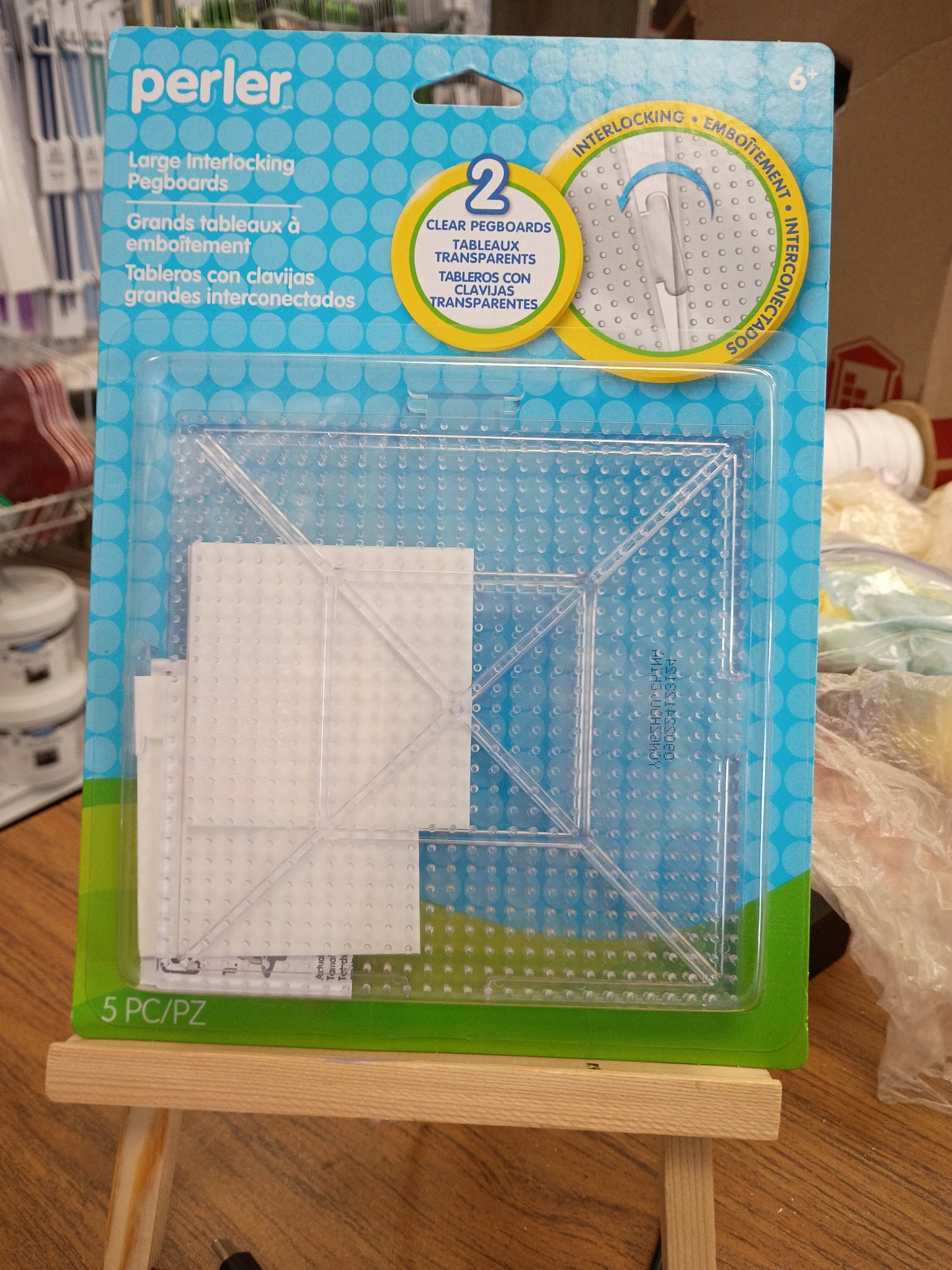Clear pegboard