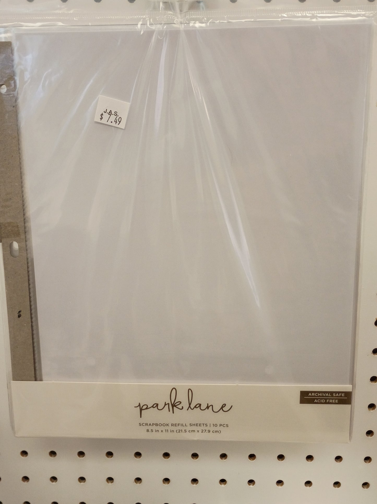 Scrapbook refill sheets