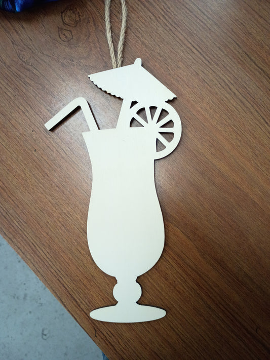 Wooden cocktail glass medium